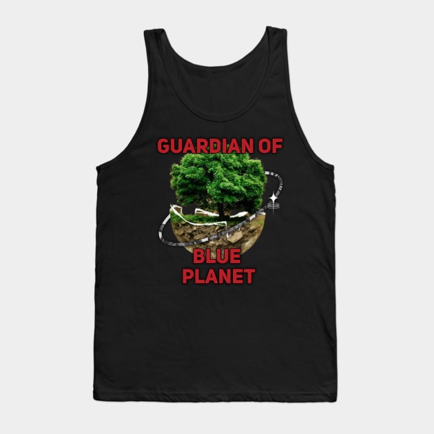 Guardian of Blue Planet Tank Top by Populus